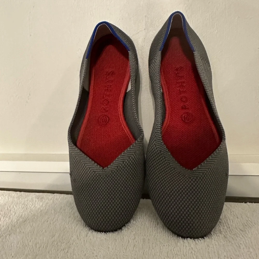 Rothy's Women's Gray and Red Flats - Picture 2 of 7